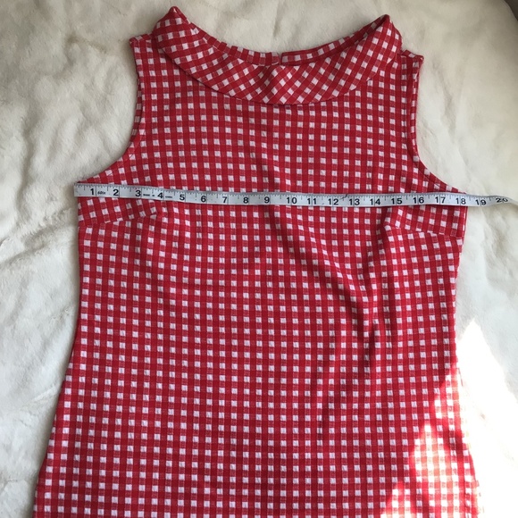 Talbots Red and White Checkered Sleeveless Top Size S - Picture 5 of 5